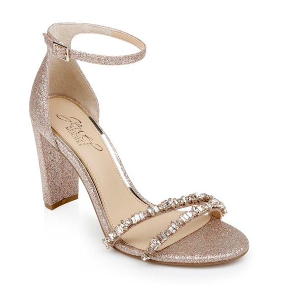 Jewel Badgley Mischka Jewel Embellished Sandals Size 9.5 New in Box - Picture 1 of 8
